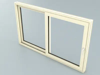 laos Aluminum Window Low-poly 3D model