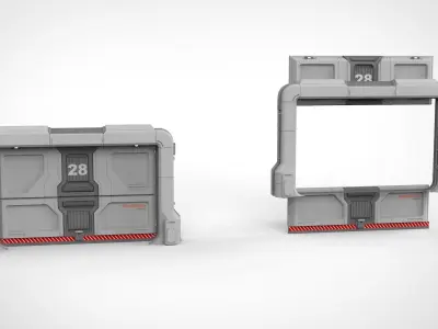sci fi door 19 3D model