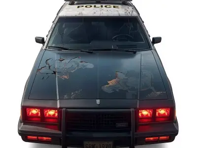 Possessed Interceptor Front-View 3D Model Low-poly 3D model