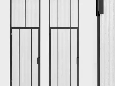 Glass partition door 96 Low-poly 3D model