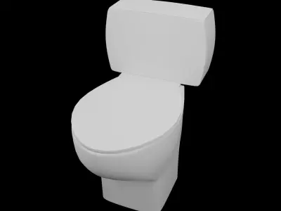 Toilet for bathroom Low-poly 3D model Low-poly 3D model