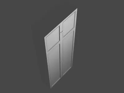 Wardrobe closet with two doors 3D model