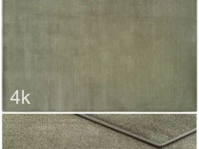 Carpet set 3103 - Wool Green Rug - 4k 3D model