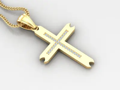 Cross Light Gold 4CP005 3DM STL 3D print model