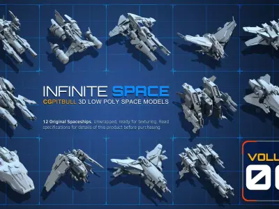 LOW - SPACE Vol06 Low-poly 3D model