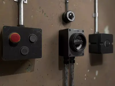 Electric System Low-poly 3D model