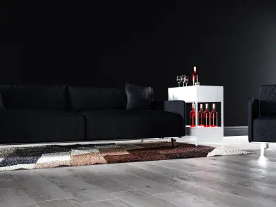 Sofa set - Interior Furniture 05 3D model