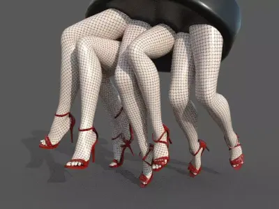 ladies leg design wall decor 3D model 3D model