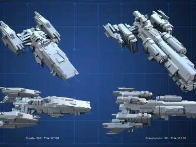 LOW - SPACE Vol03 Low-poly 3D model