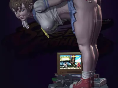 Sakura Street Fighter miniature adult version 3D print model