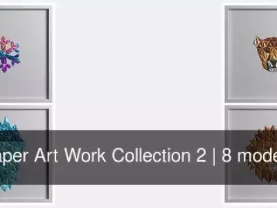Paper Art Work Collection 2 3D Model Pack