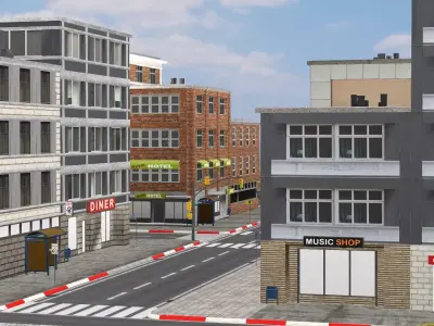 New York Modern City Building V14 3D Model Low-poly 3D model