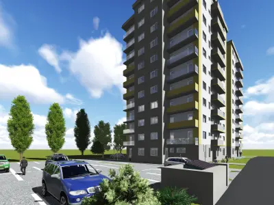 Apartments with interiors 3D model