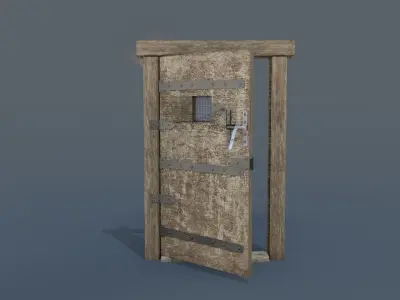 Medieval Door Pop 3D model