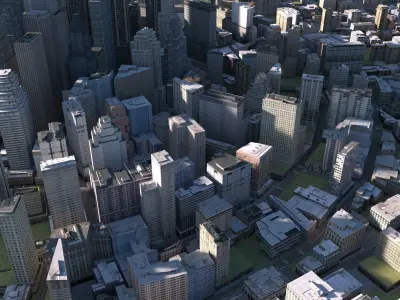 City 36 Low-poly 3D model