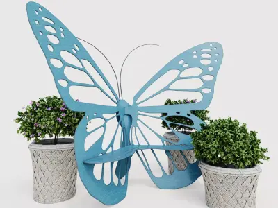 Butterfly bench  3D model