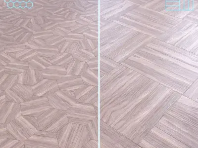 Parquet - Laminate - Wooden floor 2 in 1 Low-poly 3D model 31