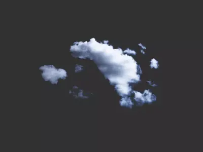 Cloud Set in sky Low-poly 3D model