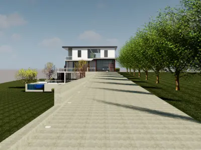 Small Modern House Design 3D model