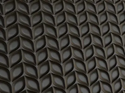 Dark Stylized Dragon Scale Pattern PBR Seamless Texture