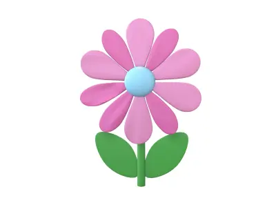 Flower v4 002 Low-poly 3D model