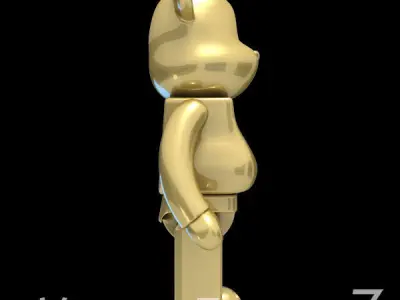 Gold Bear Brick 3D model