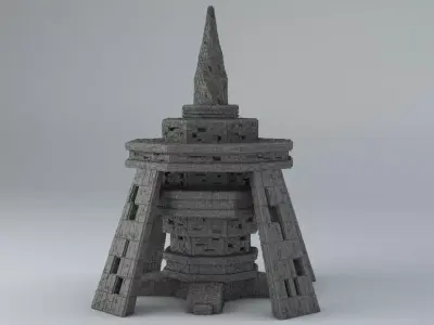 Sci Fi Shapes The Empire Low-poly 3D model