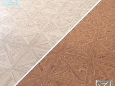 Parquet - Laminate - Wooden floor 2 in 1 Low-poly 3D model 136