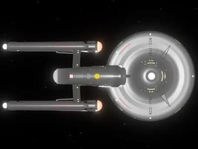 Modified USS Enterprise from the Original Television Series 3D model