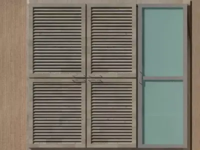 wooden cabinet Low-poly 3D model