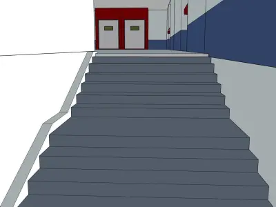 Building with 20 floors 3D model