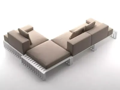 Docks outdoor sectional sofa 3D model