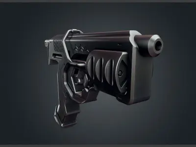 3D Gun Kitbash OBJ BLENDFILES 3D model