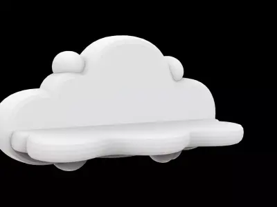 Cloud Floating Shelf 3D Print Model 3D print model