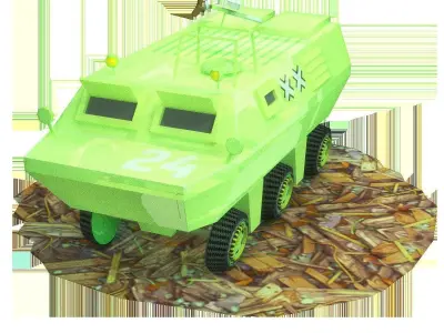 Armoured Vehicle Low-poly 3D model