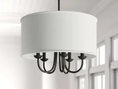 Upshaw Light Unique Statement Drum Chandelier 3D model