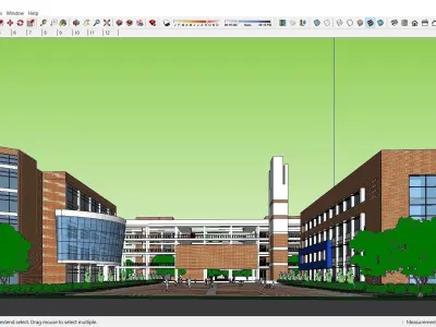 Sketchup School and University K6 3D model