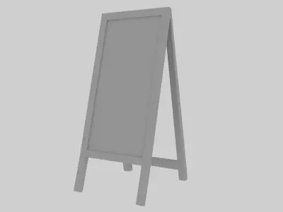 A-Frame Signboard 3D Model 3D model
