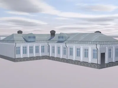 Suburban shop 3D model