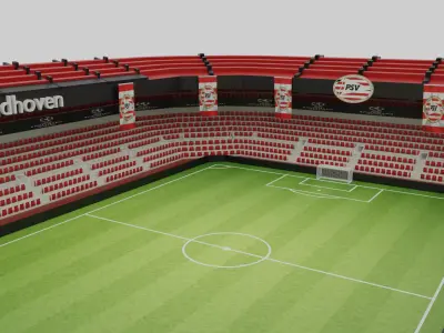 PSV Eindhoven Football Stadium Low-poly 3D model