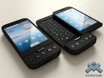 HTC Dream G1 Google Android phone - 2008 3D model