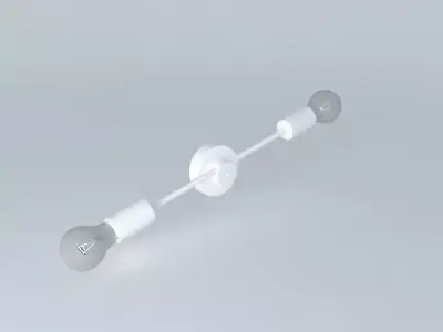 Lamp wall light with two bulbs Free 3D model