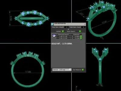 Women Ring 3D print model 47