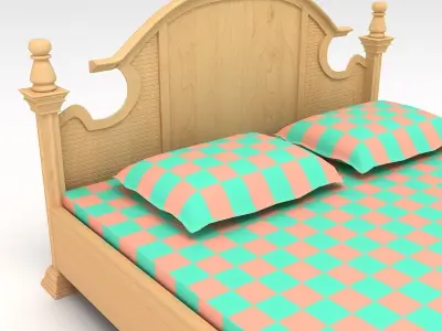Bed Cot 02 3D model