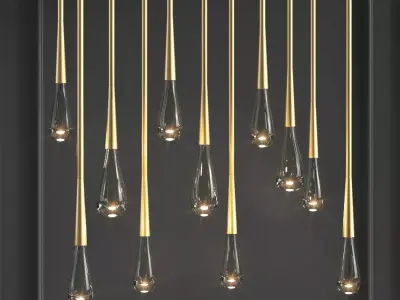 Teardrop Chandelier The Pour par Design Haus Liberty  3D model