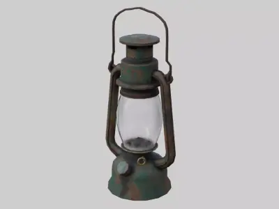 Oil Lamp 1C Low-poly 3D model