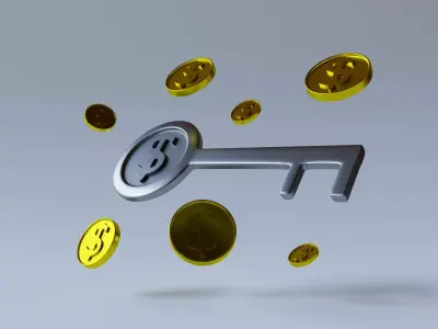 Key financial 3d icon Free 3D model