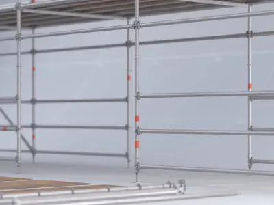 Toronto Construction Scaffold 01 3D model