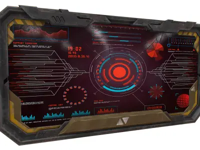 Sci-fi Monitor10 Low-poly 3D model