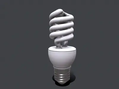 CFL Light Bulb PBR Free 3D model